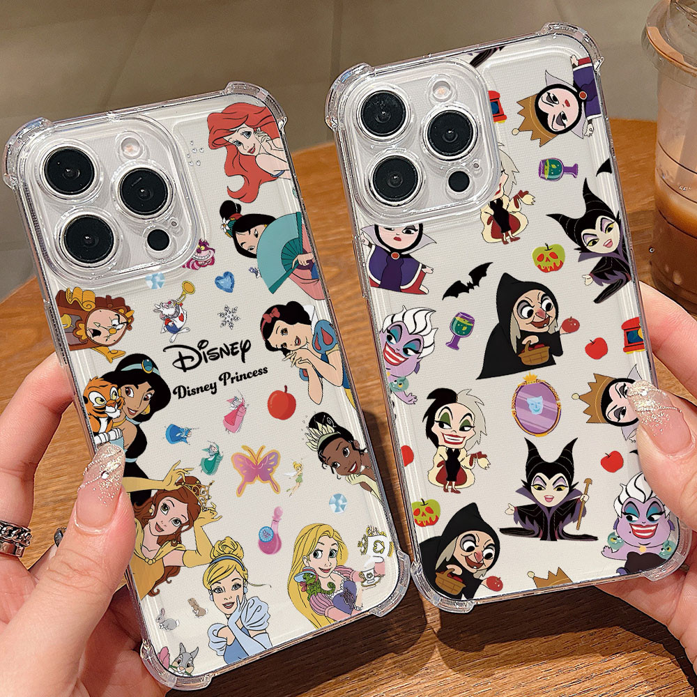 Disney Princess Witch Villain Casing สําหรับ OPPO Reno 13 12 11 F 8 7 6 T Z 5G Clear Soft Anti-fall 