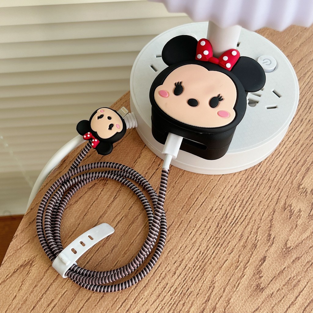 Minnie Charger Cover TPU Charger Case Charger Protector ใช้งานร่วมกับ iPhone 35W Official Charger A2