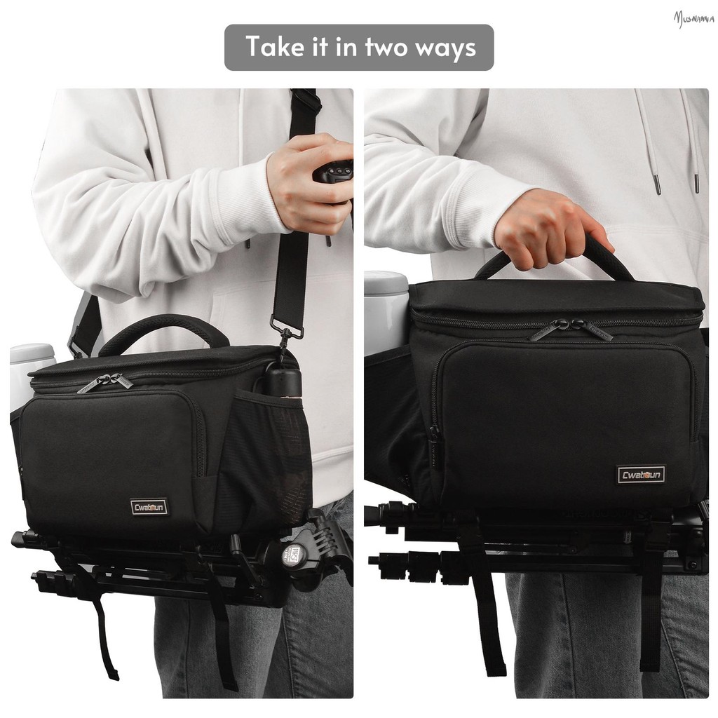 Cwatcun กระเป๋ากล้อง Travel Camera กระเป๋าสะพายกันน้ํา Shock-proof กระเป๋ากล้องสําหรับ Mirrorless กระเป๋ากล้อง Muswn-1