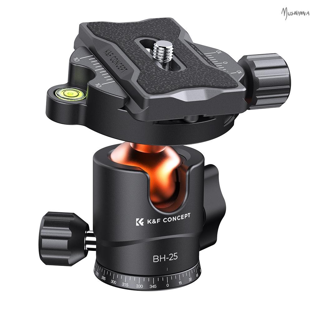 K&f CONCEPT BH-28L Ballhead ขาตั้งกล้องอะแดปเตอร์ 28 มม.ขนาดใหญ่หัวอะแดปเตอร์ Quick Release Pla Ball หัว Muswn-1