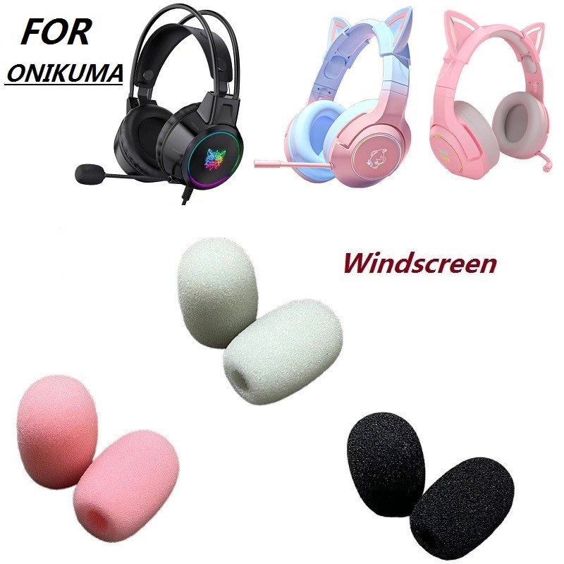 เปลี่ยน windscreen สําหรับ ONIKUMA Kitty series เกม หูฟัง เปลี่ยน หน่วยความจํา โฟม ไมค์ โฟม