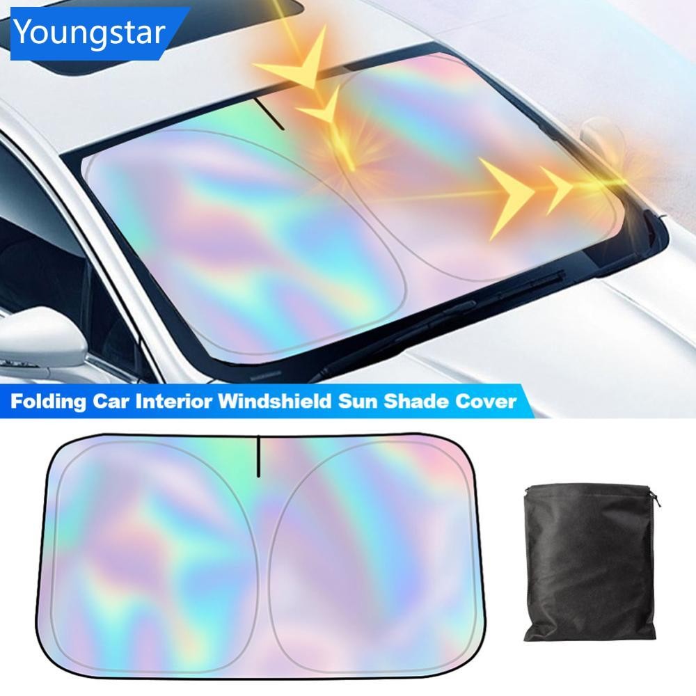 FFY พับภายในรถกระจก Sun Shade ฝาครอบ Visor Protector Anti UV Sun กระจกอุปกรณ์เสริมอัตโนมัติ