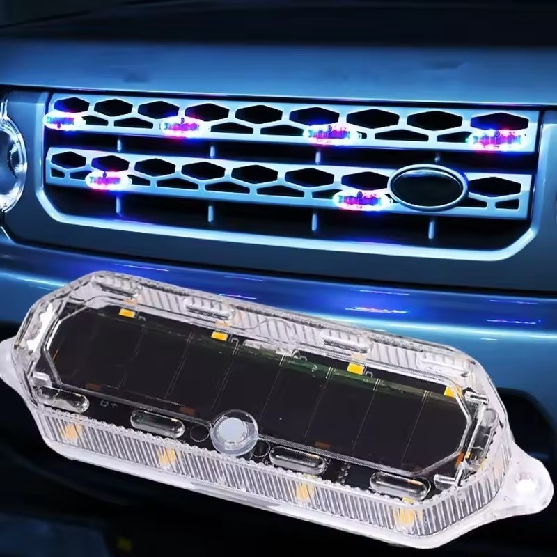 1/2/4ชิ้น ไฟเตือนกระพริบพลังงานแสงอาทิตย์ - ไอพี65 กันน้ําฉุกเฉินไฟท้าย - อุปกรณ์ตกแต่งรถมอเตอร์ไซค์รถยนต์ - รูปที่ 2