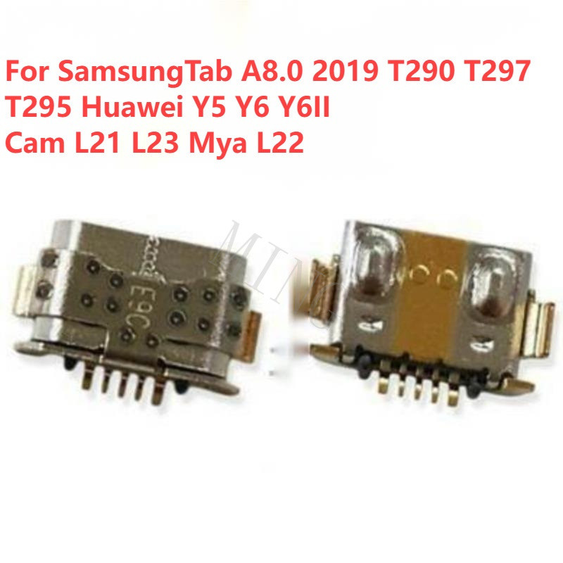 SVRU & 5-50pcs ชาร์จพอร์ต Pin Connector สําหรับ Samsung Galaxy Tab A8.0 2019 T290 T297 T295 Huawei Y