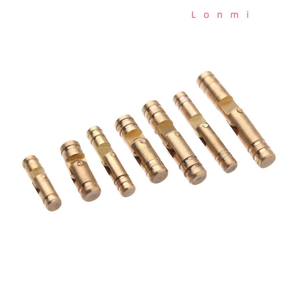 LONMI 10 ชิ้นบานพับบาร์เรลพับปฏิบัติเชื่อมต่อปกปิดทองแดงบริสุทธิ์ที่มองไม่เห็นไวน์บานพับไม้