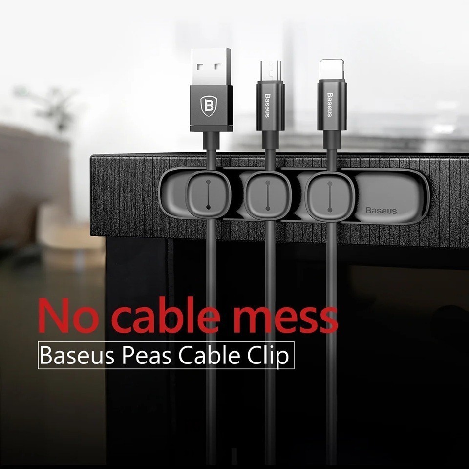 Klip Kabel Pengatur Kabel Baseus Peas Magnetic Cable Organizer Cable Clip