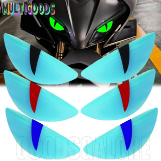 สติกเกอร์ตาแมวเรืองแสง 3 มิติ - รูปลอกไฟหน้ารถจักรยานยนต์ - …