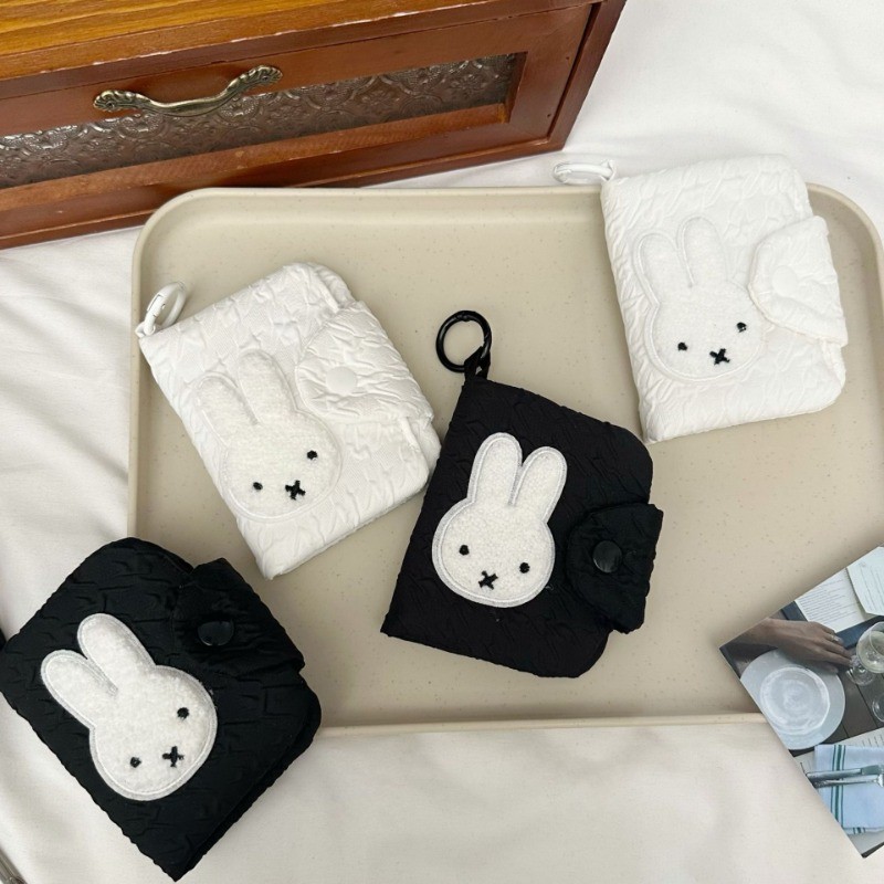 กระเป๋าใส่เหรียญกระต่ายน่ารัก Miffy Rabbit Simple หูฟังกระเป๋า Retro Storage กระเป๋าใส่เหรียญ ID Card Multi-Layer Card Holder ราคา ถูกที่สุด ดีลบีเคเค แกลเลอรีภาพที่ 2