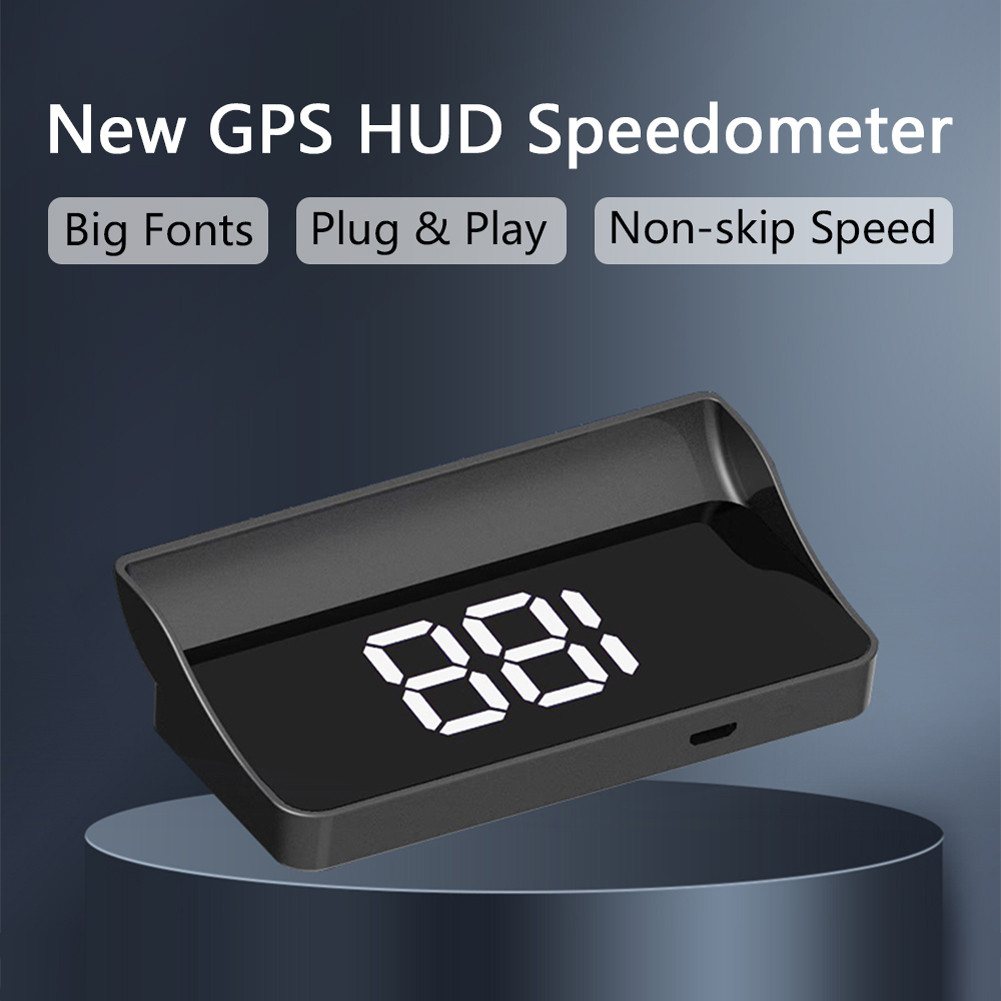 รถ HUD Head Up Display Plug and Play GPS Digital Speedometer สําหรับรถบรรทุกยานพาหนะ