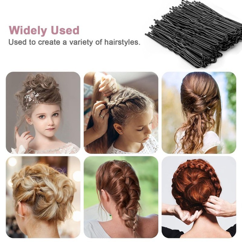 ยู-คลิปโลหะดำขนาด6เซนติเมตร, เครื่องประดับผมสำหรับเจ้าสาวและร้านทําผม ทนทานและสวยงาม - รูปที่ 4