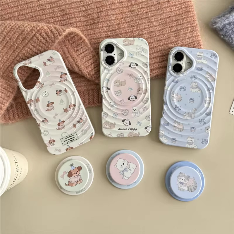 น่ารักโทรศัพท์ Grip การ์ตูนกรณีเหมาะสําหรับ iPhone 11 12promax 12 13 14 15 Pro max กรณีปกหลัง 14promax 15pro 16 Pro max ปลอก