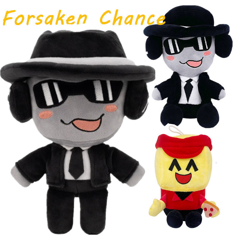 ✨CHANCE CHANCE✨ Forsaken Chance Plush สนุกสีดําชุดผู้ชายตุ๊กตาและตุ๊กตาของเล่น Forsaken ของขวัญสําหร
