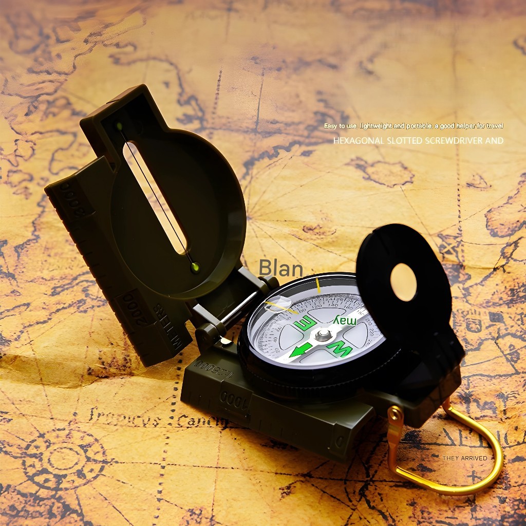 Lensatic Sighting Compass Navigations Outdoor Hiking Emergencys Navigations Mountaineering Outdoor K