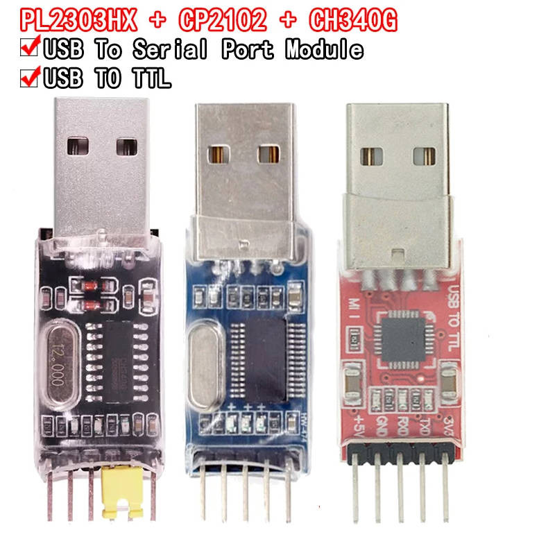 PL2303HX CP2102 CH340G USB to TTL สําหรับ arduino PL2303 CP2102 5PIN USB ถึง UART TTL โมดูล