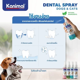 Kanimal Dental Spray & Gel สเปรย์ เจล ทำความสะอาดช่องปากสัตว์เลี้ยง กลิ่นหอม ขนาด 100 ml