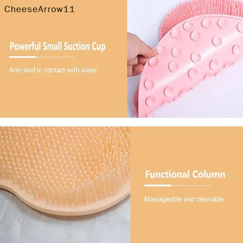 Che เสื่อนวด Back Scraper แปรงทําความสะอาดฝักบัวฟุตทําความสะอาด Wash Mat Sucker Wall Mat Rub เท้าแขน Body Bath TH - รูปที่ 2
