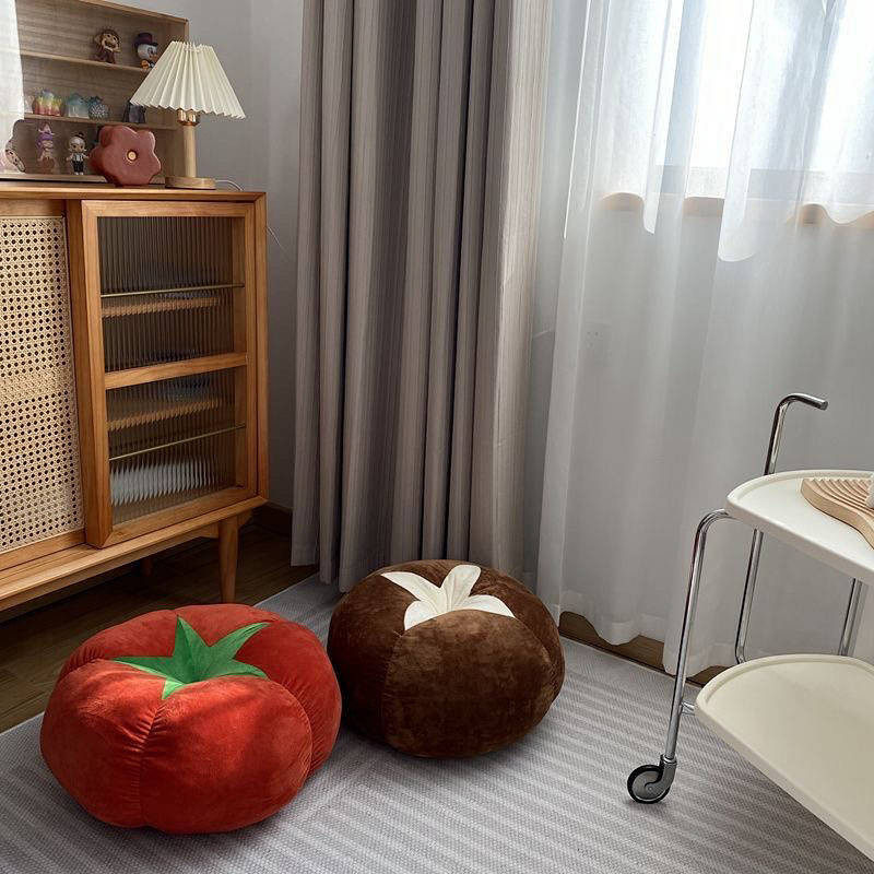 【Ready Stock】 INS Creative Mushroom Tomato Pillow Living Room Sofa Cushion Room Decoration Decoration Bed Back Cushion Window Cushion 02TG
