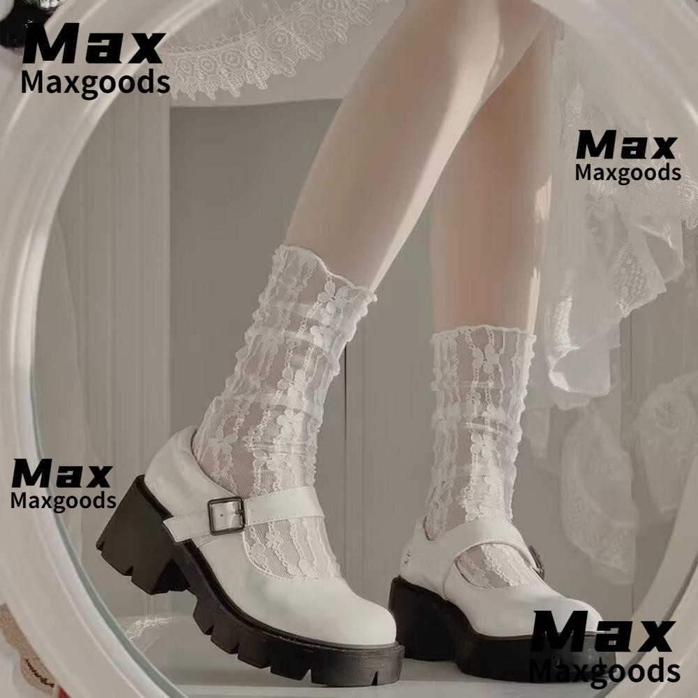 Maxg Lolita ในหลอดถุงเท้า,ยืดหยุ่น Slim Lace Pile Up ถุงเท้า,แฟชั่นฤดูร้อนตกแต่งถุงน่องบางหวาน