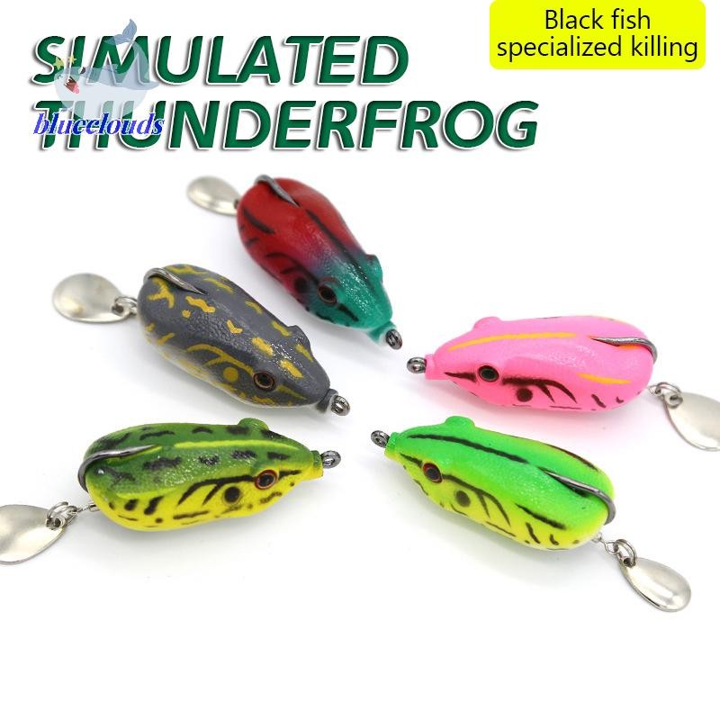 Blueclouds จําลอง Thunder Frog Road Runner เหยื่อ 5.5 ซม./13g ชิ้นเสียงรบกวน Floag Blackfish พิเศษฆ่าใหม่