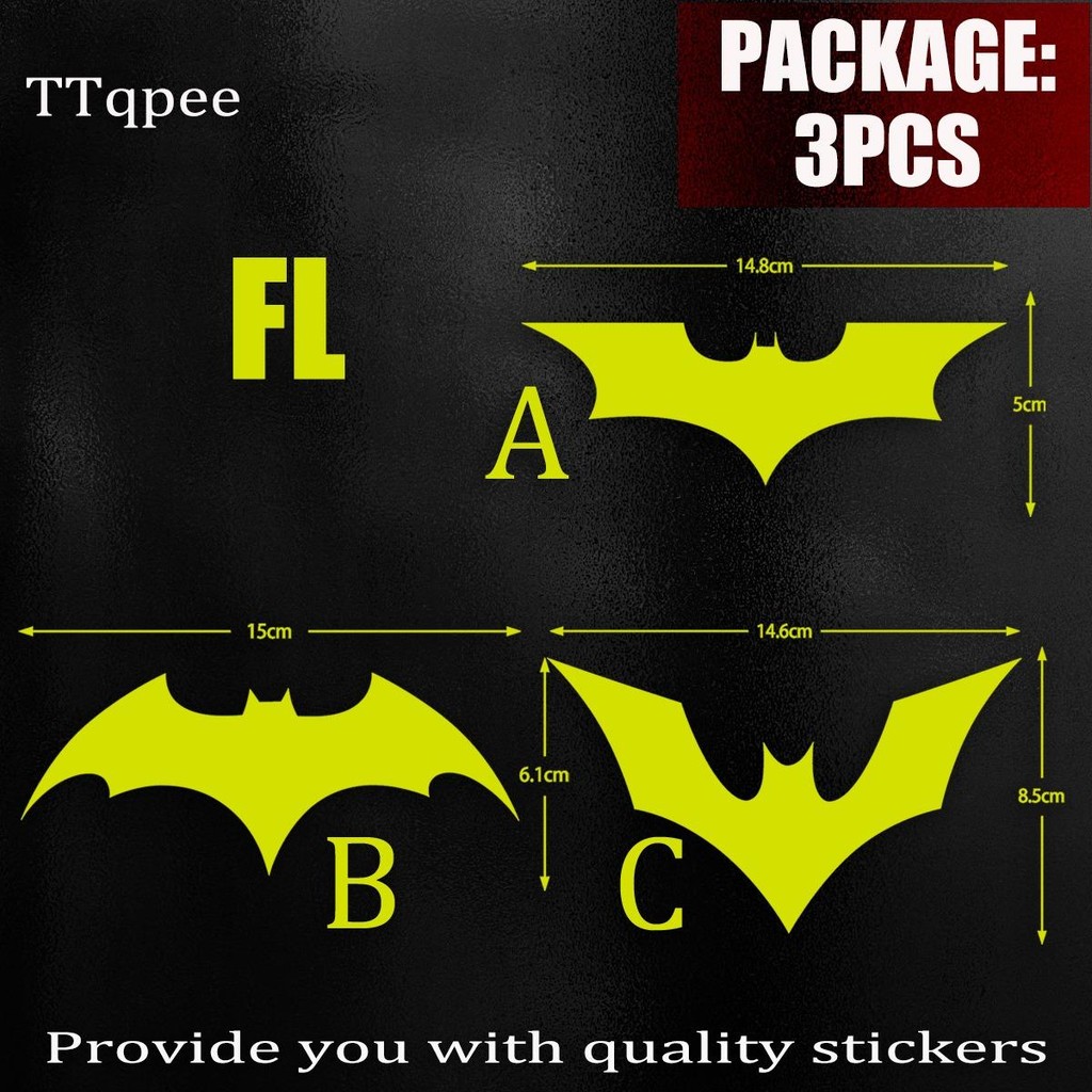 Batman มอไซ สกูตเตอร์ สะท้อนแสง สติ๊กเกอร์ หมวกกันน๊อค โลโก้ บังโคลน Suzuki PCX Giorno Kawasaki