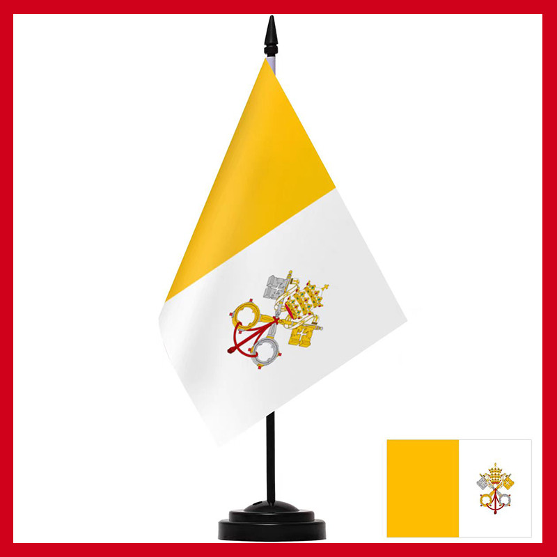 ชุดธงตั้งโต๊ะ Vatican Deluxe ธงของนครวาติกัน
