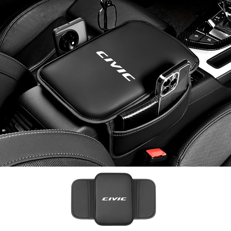 แฟชั่นรถที่วางแขนกล่อง Pad Auto Armrest Mat Auto อุปกรณ์ตกแต่งภายในสําหรับ Honda Civic Fk7 Fit Fk2 M