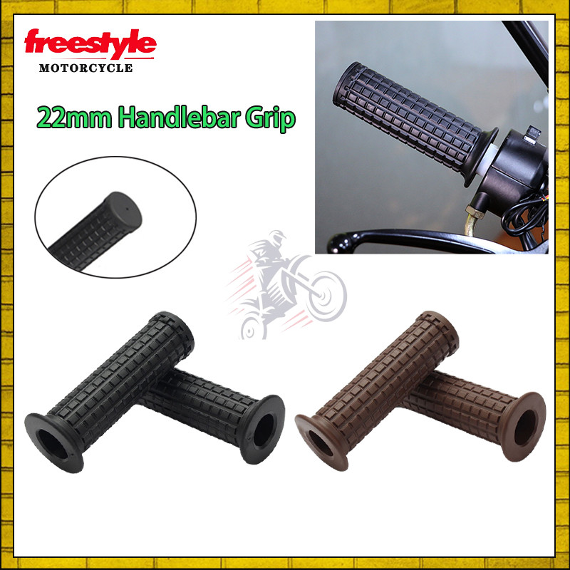 Universal 7/8 22mm ยาง Handlebar Grips เจลรถจักรยานยนต์ Retro Hand Grips Custom Dirt Bike สกู๊ตเตอร์ Offroad Chopper