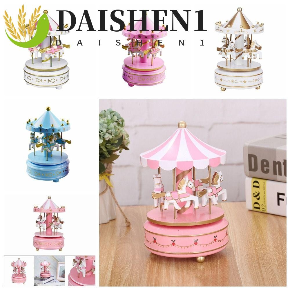 Daishen1 กล่องดนตรีม้าหมุนพลาสติก รูปชิงช้าสวรรค์ ใช้งานง่าย สร้างสรรค์ สําหรับเด็ก