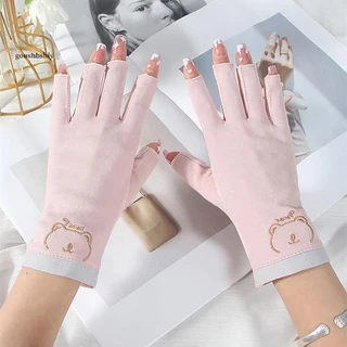 [GOOY] 1 คู่ถุงมือเล็บ UV ถุงมือเจล UV Fingerless เล็บเล็บเครื่องมือศิลปะโคมไฟ LED เล็บเครื่องเป่ารังสีมือ TH