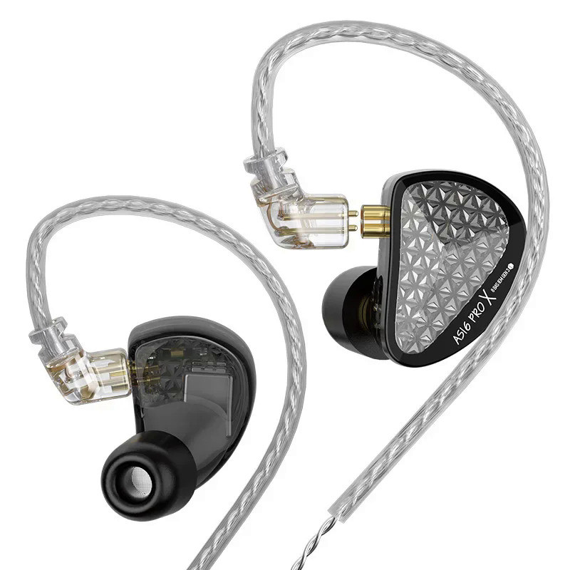 KZ AS16 PRO X In Ear Earphones 8 Balanced Armature Headset High Sound Quality HiFi Monitor Earphone Music DJ Eaebuds ZS1