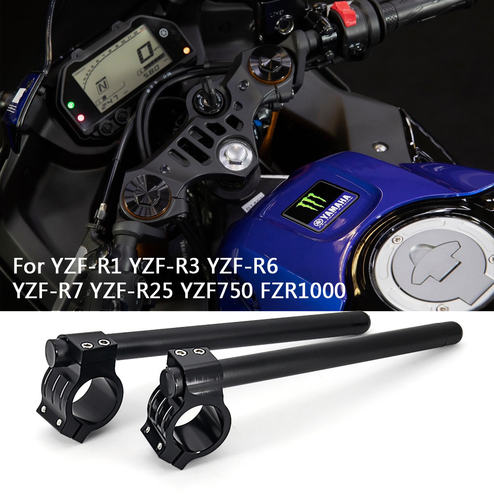 สําหรับ Yamaha YZF-R1 YZF-R7 YZF-R6 YZF-R3 YZF-R25 YZF R1 R7 R6 R3 R25 Handlebar Racing ปรับคลิปบนส้