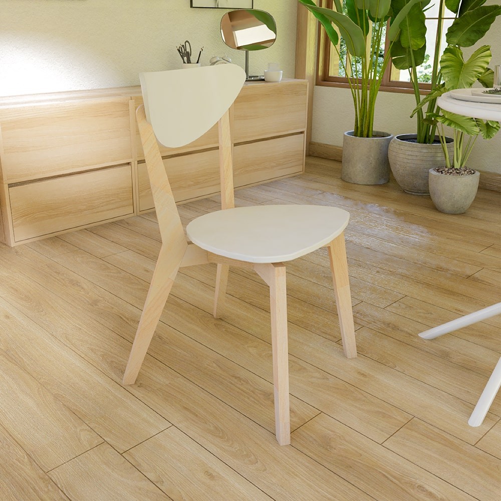 SB Design Square เก้าอี้ KC-PLAY รุ่น VERI สีขาว-ลินเบิร์ก (49x50x80 ซม.) แบรนด์ KONCEPT FURNITURE