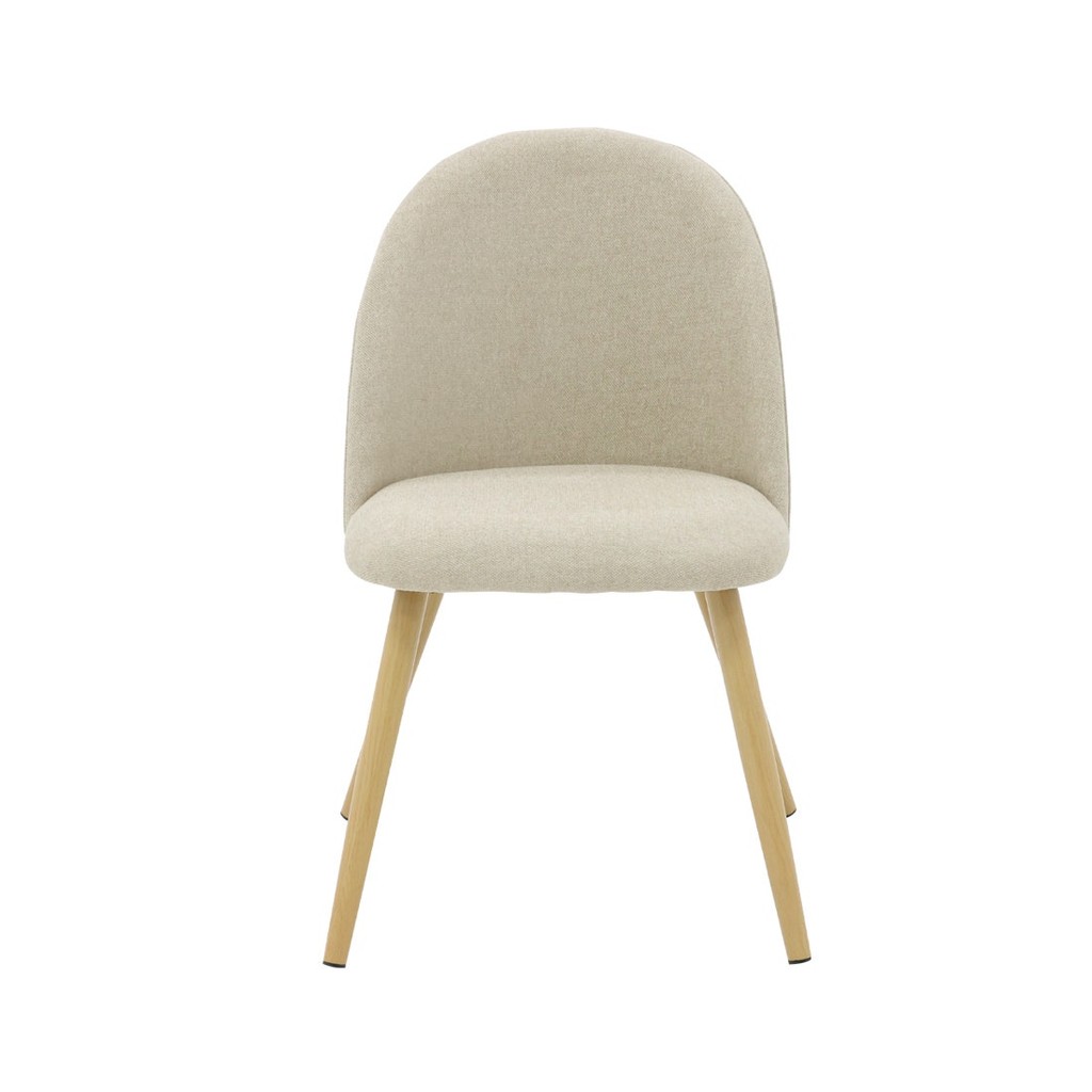 Koncept Furniture เก้าอี้ KC-PLAY รุ่น JODEEN ขาเหล็กสีไม้ธรรมชาติ ผ้าครีม (50x57x83 ซม.) แบรนด์ KONCEPT FURNITURE