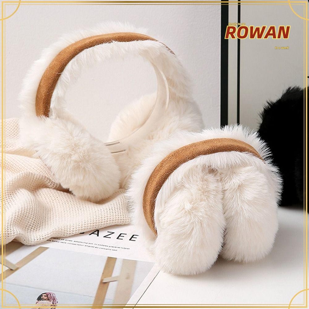 Rowans ตุ๊กตาหู Muffs, Warm แบบพับได้ Thicken Earmuffs, แฟชั่นนุ่มสีทึบเย็นป้องกันหูฤดูหนาว