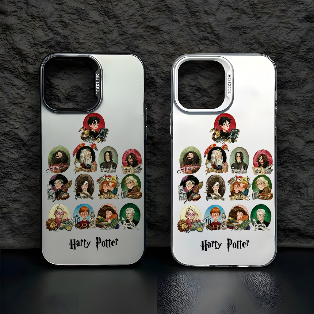 แฟชั่น Harry Potter Avatar เคสโทรศัพท์สําหรับ iPhone 11/16 ยี่ห้อโทรศัพท์มือถือกรณี iPhone 12/13/14 15 pro max IMD สีสันเงินขนาดใหญ่รู anti-fall กันกระแทกป้องกันกรณี
