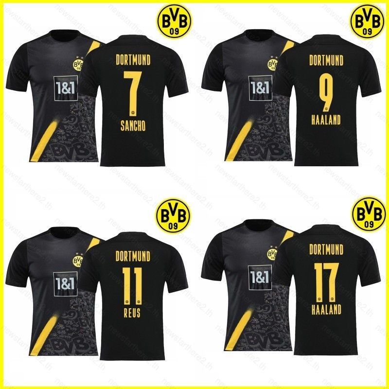 Ns2 2020-2021 Borussia Dortmund Away เสื้อฟุตบอล Sancho Haaland Reus TShirt เสื้อกีฬาเสื้อฟุตบอล Uni