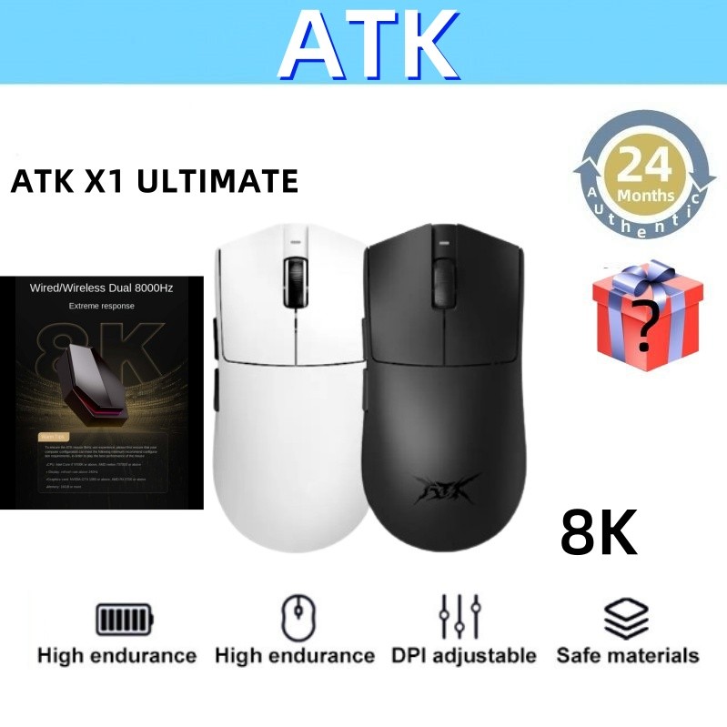 Atk X1 ULTIMATE ไฟแช็กและแรงขึ้น สัมผัสประสบการณ์การแข่งขันระดับหลัก แบบมีสาย/ไร้สาย dual 8000HZ เสียงสะท้อนความเร็วสูง