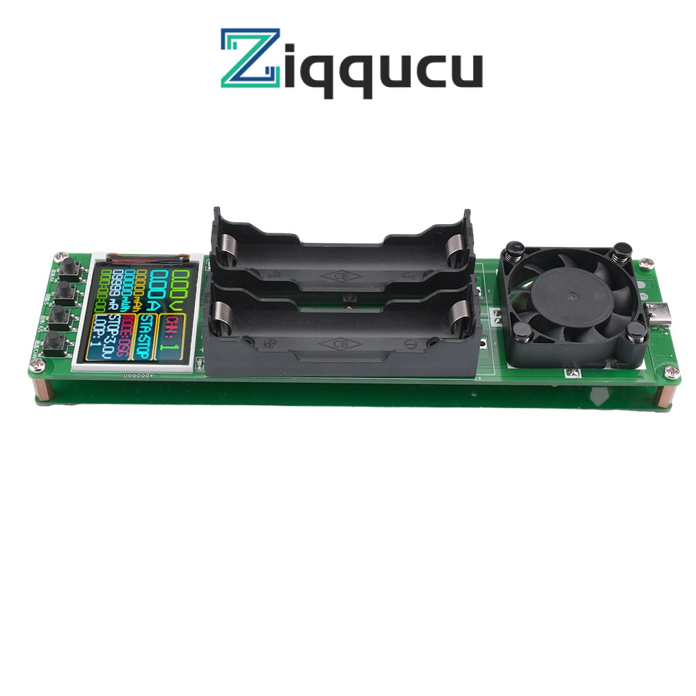 Ziqqucu 18650 แบตเตอรี่ความจุเครื่องทดสอบความต้านทานภายในอัตโนมัติชาร์จและปล่อยโมดูลอิเล็กทรอนิกส์โหลดเครื่องทดสอบความต้านทานภายใน Type-C