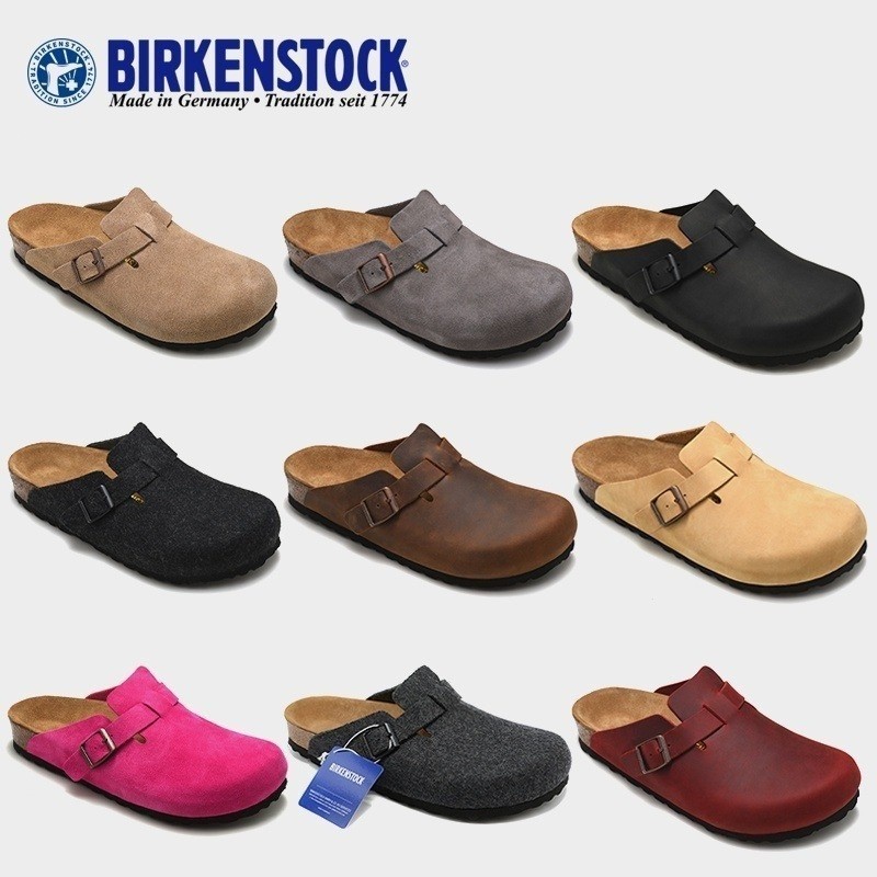 อัพเกรดใหม่เยอรมันบอสตันหนังแท้ birken/stone Cork Toe-Covered รองเท้าแตะผู้ชายผู้หญิงรองเท้าขี้เกียจรองเท้าแตะลําลอง