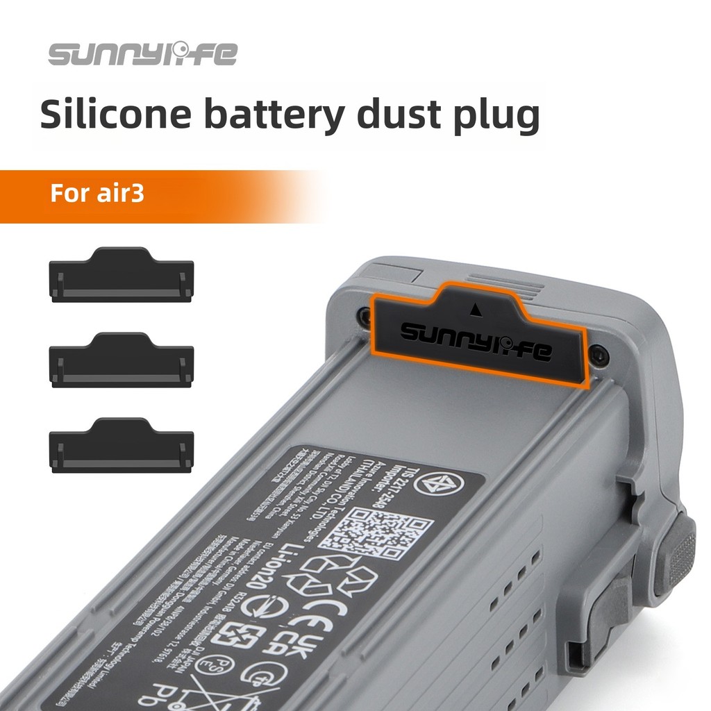 Sunnylife เหมาะสําหรับ Dji Air 3S/Air 3 ซิลิโคนป้องกันฝุ่นปลั๊ก Contact Protection Plug Anti-Short Circuit Protection Cover