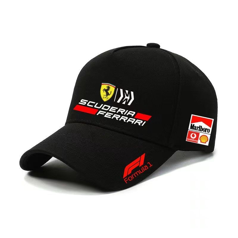 หมวกเบสบอลกีฬา F1 หมวกขี่จักรยานพัดลมแข่งแนวโน้มคนรัก Ferrari Ferrari Ferrari Ferrari หมวก