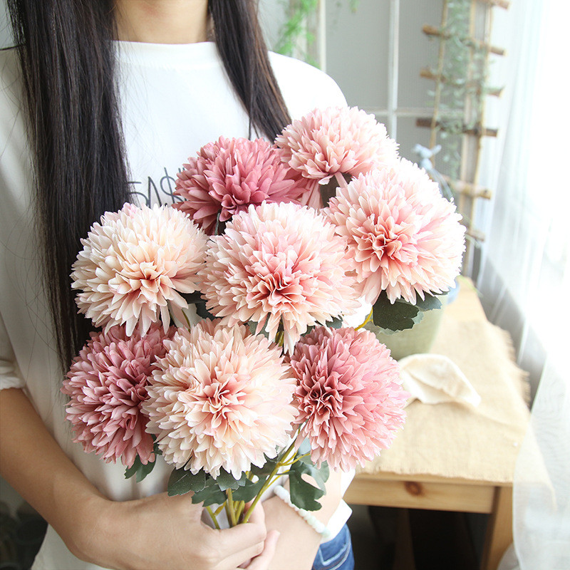 Ins ดอกเยอบีร่า ดอกไม้ปลอม ช่อดอกไม้ สําหรับตกแต่งบ้าน