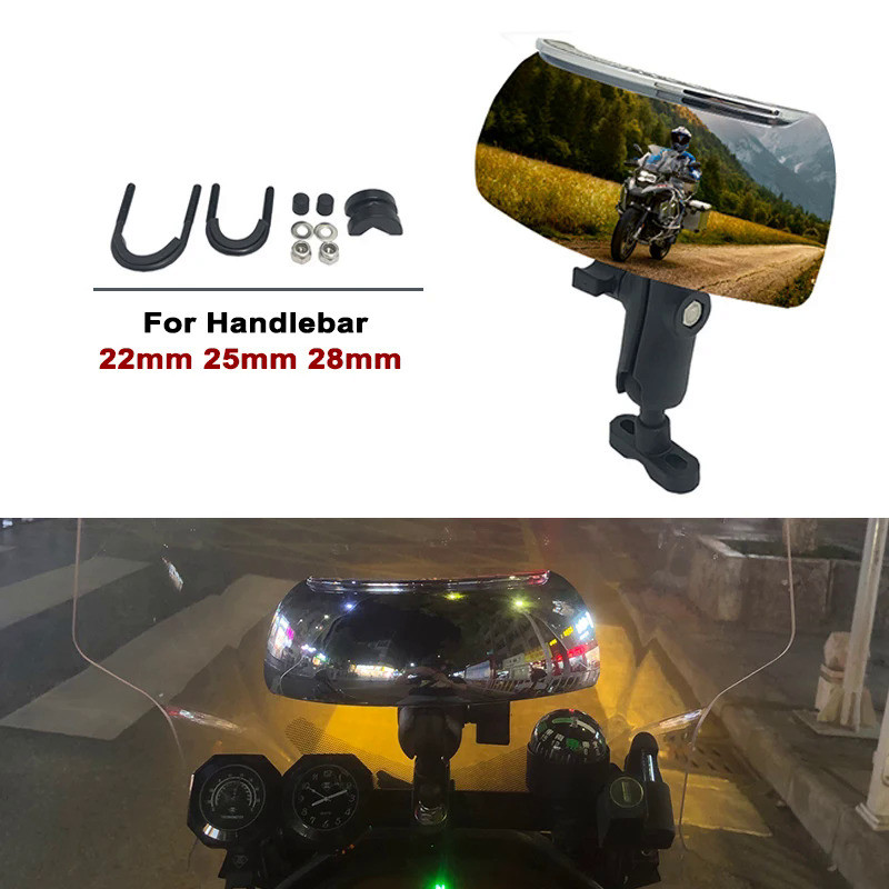 Mo Handlebar 180+ Degree Blind Spot Wide angle Rear View Mirror For BMW R1200GS R1250GS LC ADV F750G