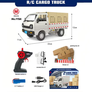 รถบรรทุกไฟฟ้าบังคับวิทยุ 1:16 Van D12 โมเดล 4 ช่องทาง รถไต่หิน สําหรับเด็กผู้ชาย ของเล่นเพื่อการศึกษา