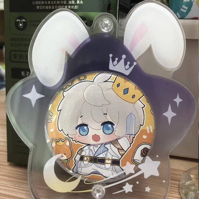 1 PC 58 มม.เกมLoveและDeepspace Itabag Xavier Shen XingHuiอะคริลิครอบป้ายโลหะขาตั้งจอแสดงผลมังงะเกมแฟนของที่ระลึกผู้ถือDesktpเครื่องประดับของขวัญวันวาเลนไทน์