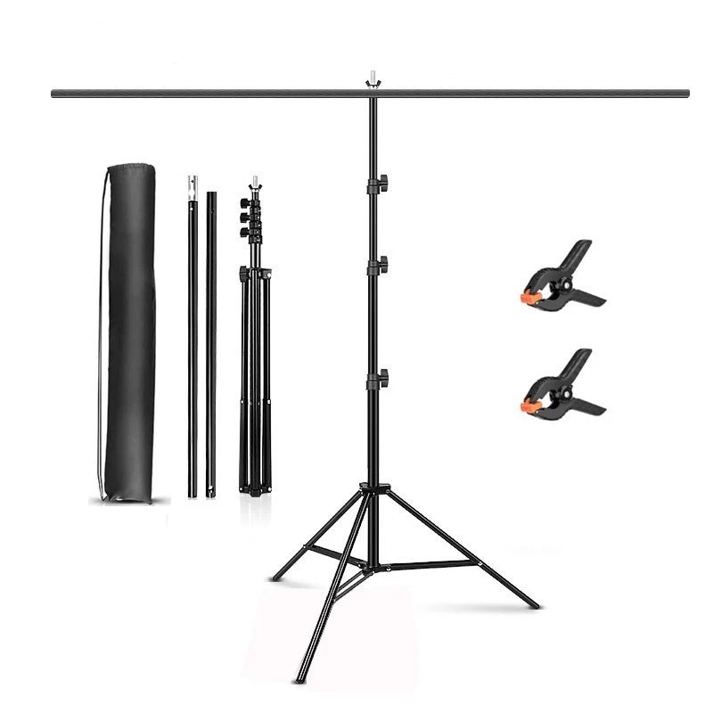150*200cm ขาตั้งฉากตัว T โครงฉากสตูดิโอ Photography Background Backdrop Stand with Clips & Carrying Bag