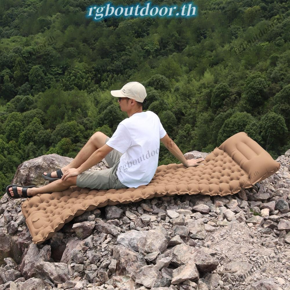 จัดส่งในกรุงเทพฯ 10 ซม.Camping Air Mattress กันน้ําน้ําหนักเบา Air Cushion สําหรับเดินป่า