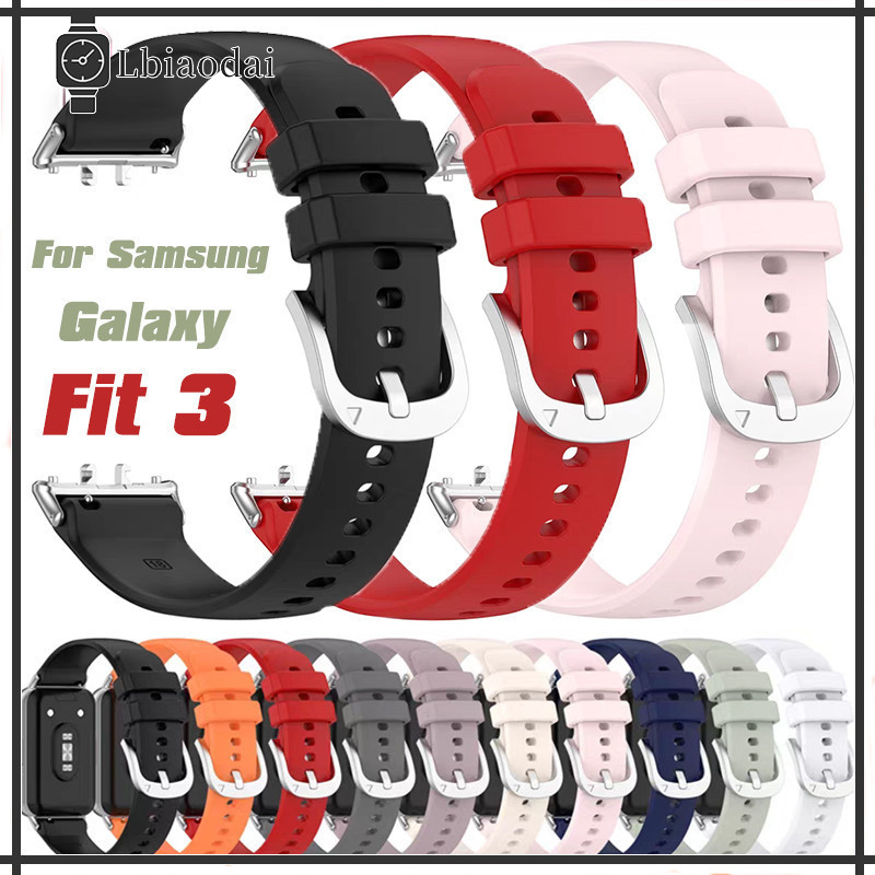 สายซิลิโคนกีฬา for Samsung Galaxy Fit 3 ยางรัดนาฬิกาอัจฉริยะ Samsung Fit 3 กำไลข้อมืออุปกรณ์เสริม Samsung Band Fit 3