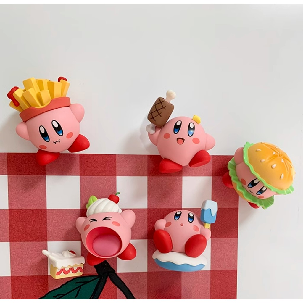 การ์ตูน Kirby Super Star แม่เหล็กติดตู้เย็นน่ารักตู้เย็นสติกเกอร์แม่เหล็กตกแต่งบ้านแม่เหล็กของขวัญวันเกิดคริสต์มาส