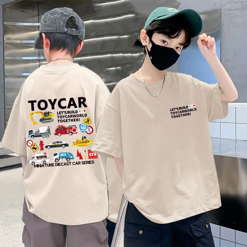 (จัดส่งตลอด 24 ชั่วโมง)Kids T shop เสื้อยืดแขนสั้น ผ้าฝ้าย 100% พิมพ์ลายการ์ตูน ทรงหลวม แฟชั่นสําหรับเด็ก90-150#0090